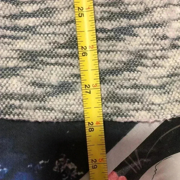 Studio 1886 sweater cardigan open front plus size 2X gray and white - Picture 7 of 12